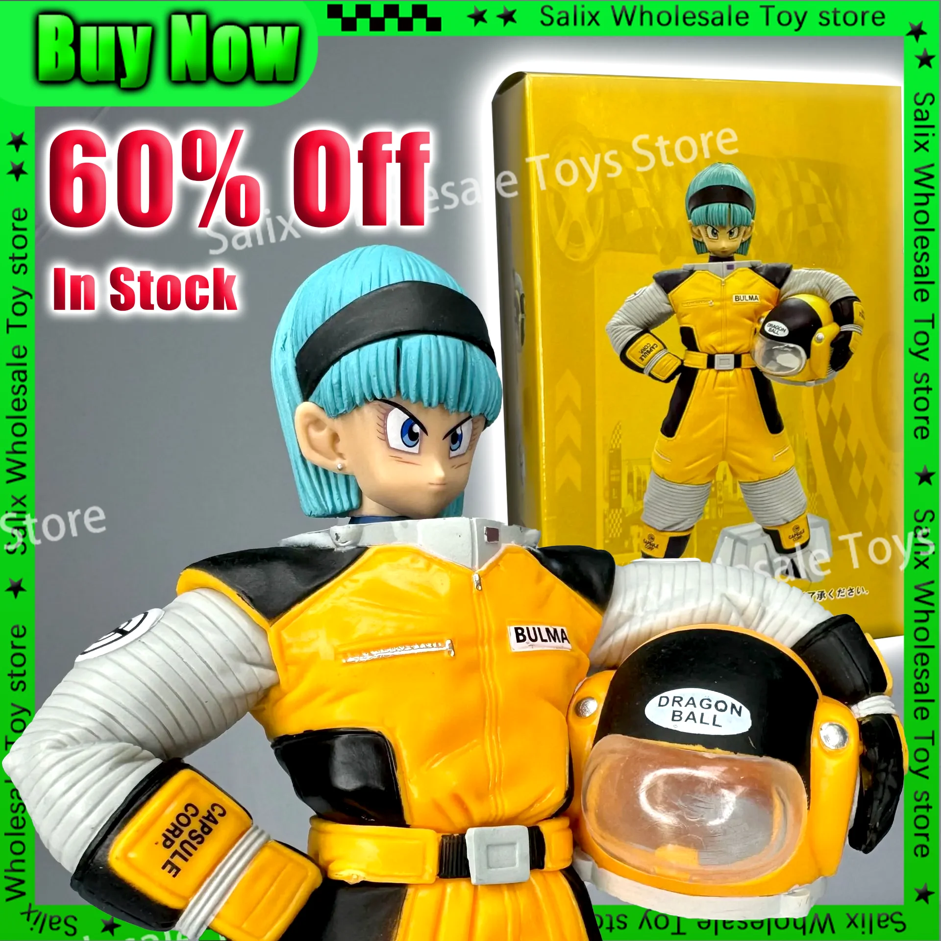 Dragon Ball в наличии Z Bulma Namek Фигурка Космический костюм 22 см Статуя из ПВХ Коллекция