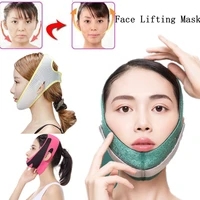 women belt ultra thin breathable chin cheek slim lift up mask v face line anti wrinkle strap band elastic face slimming bandage
