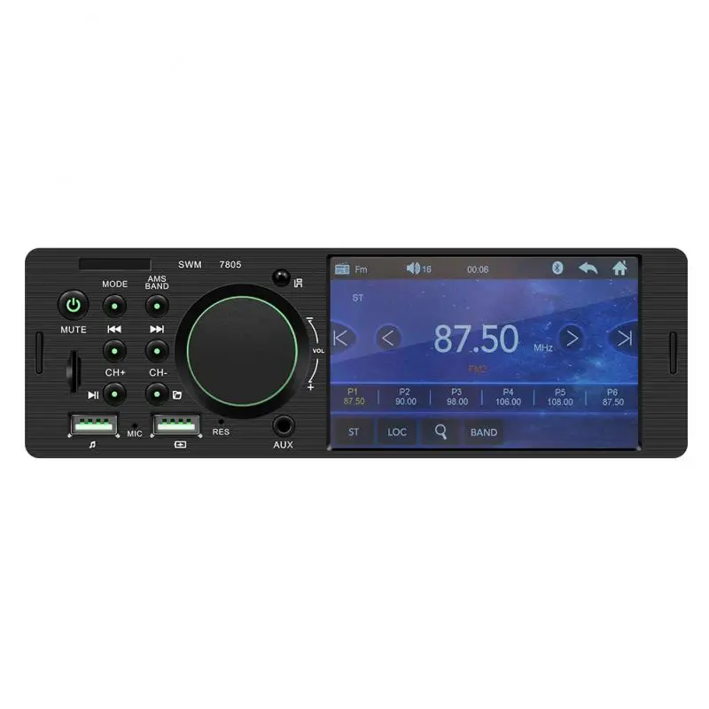 

Новое обновление 7805 1Din 4,1 дюймовый сенсорный экран TFT автомобильная стереосистема MP5 плеер FM-радио BT4.0 AUX RCA с дистанционным управлением