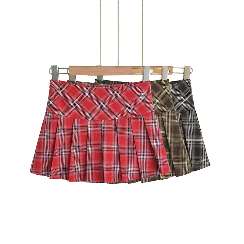 Клетчатая мини-юбка для женщин