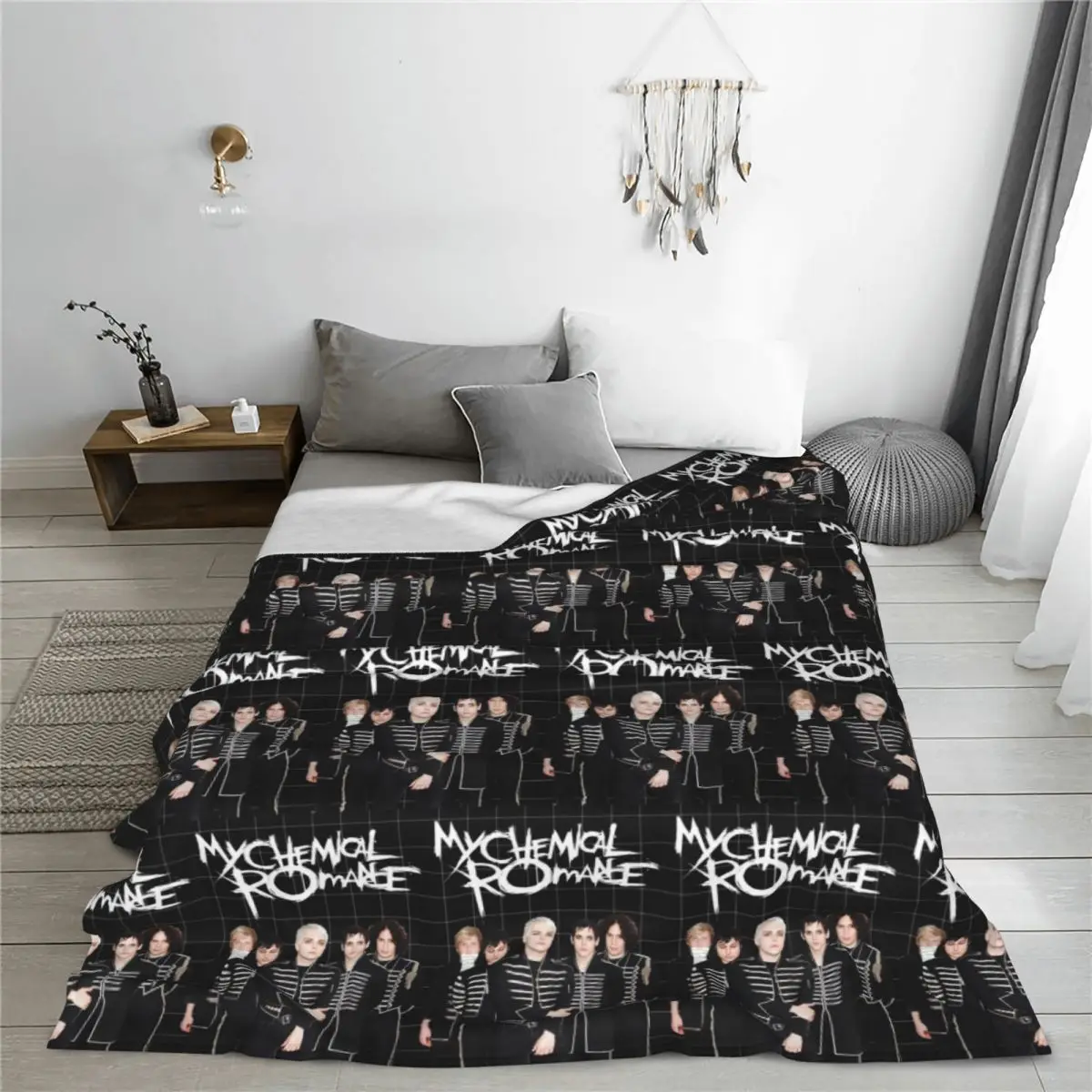 Фото Одеяло My Chemical Romance Rock Band, мягкое теплое фланелевое одеяло, покрывало для кровати, гостиной, пикника, путешествия, домашний диван №3