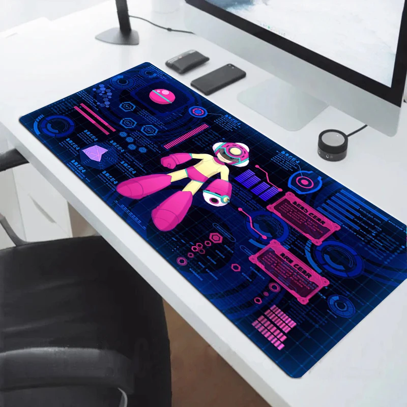 

Mousepad Gamer 900x400 Mega Man Xxl Mouse Pad Gaming Accessories Rockman Desk Mat Rubber Non-slip Cabinet Keyboard Mats Pc Table