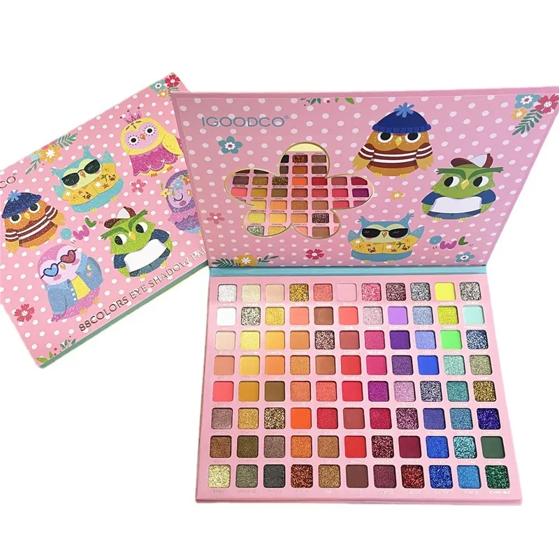 

IGOODCO stage makeup cartoon owl 88-color pearlescent matte sequins multi-color eye shadow palette makeup