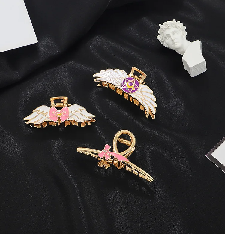 Женская шпилька для волос с зажимом в виде акулы