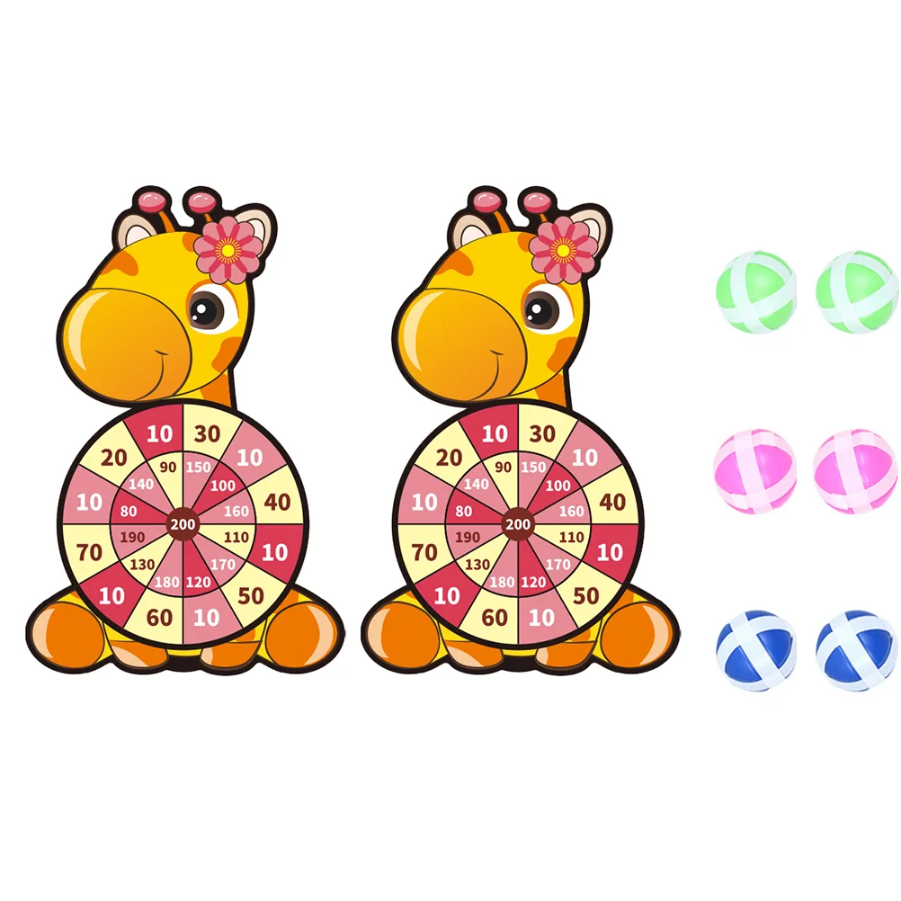 

2Sets Cartoon Dart Board with Stick Sticky Puzzle Plaything Cartoon Dart for Indoor Kids Party