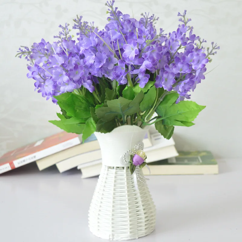 

1 PCS Artificial Flower Hyacinth Home Garden Wedding Table DIY Simulation Leaf Decorative Flowers Accessorie Plant Fake Flowers