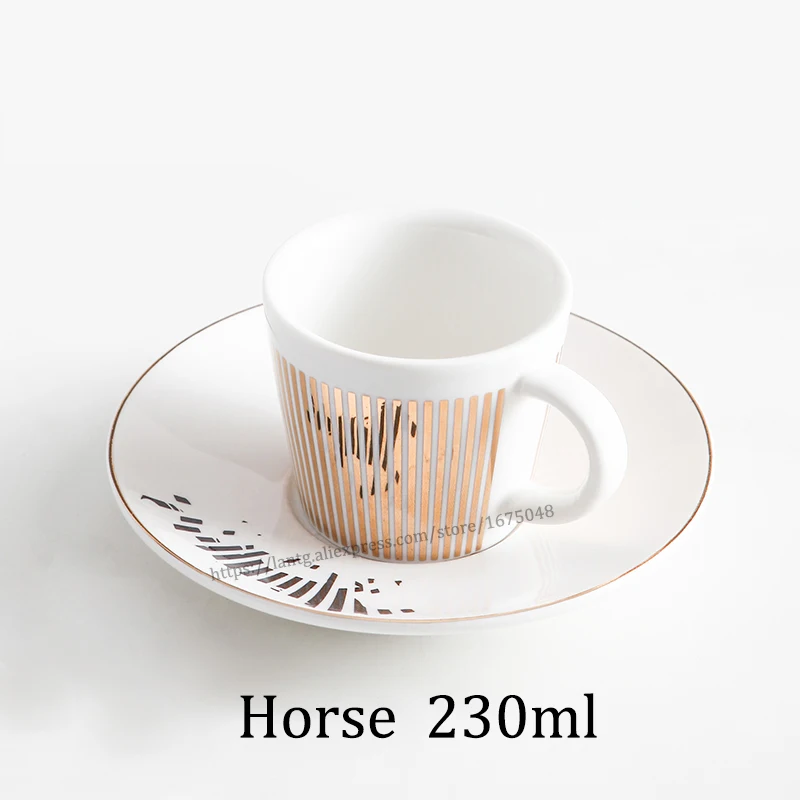 

Creative horse deformation cup mirror reflection cup coffee tea set funny coffee cups ceramic coffee cup set tumbler cup kaws