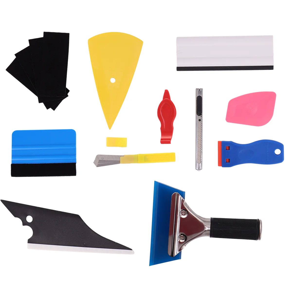 

11pcs/Set Window Tint Tool Kit Vinyl Car Wrap Stickers Tool Set Auto Carbon Foil Tinting Squeegee Film Cutter