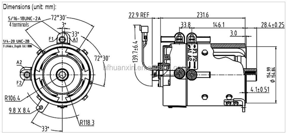 Водонепроницаемые автомобильные двигатели для гольфа 48 В кВт 10 А