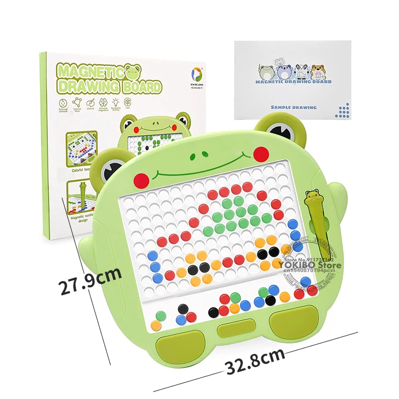 

Magnetic Drawing Board for Kids Dinosaur Magnetic Doodle Board with Pen Beads Toys Educational Toys for Kids Montessori Toys