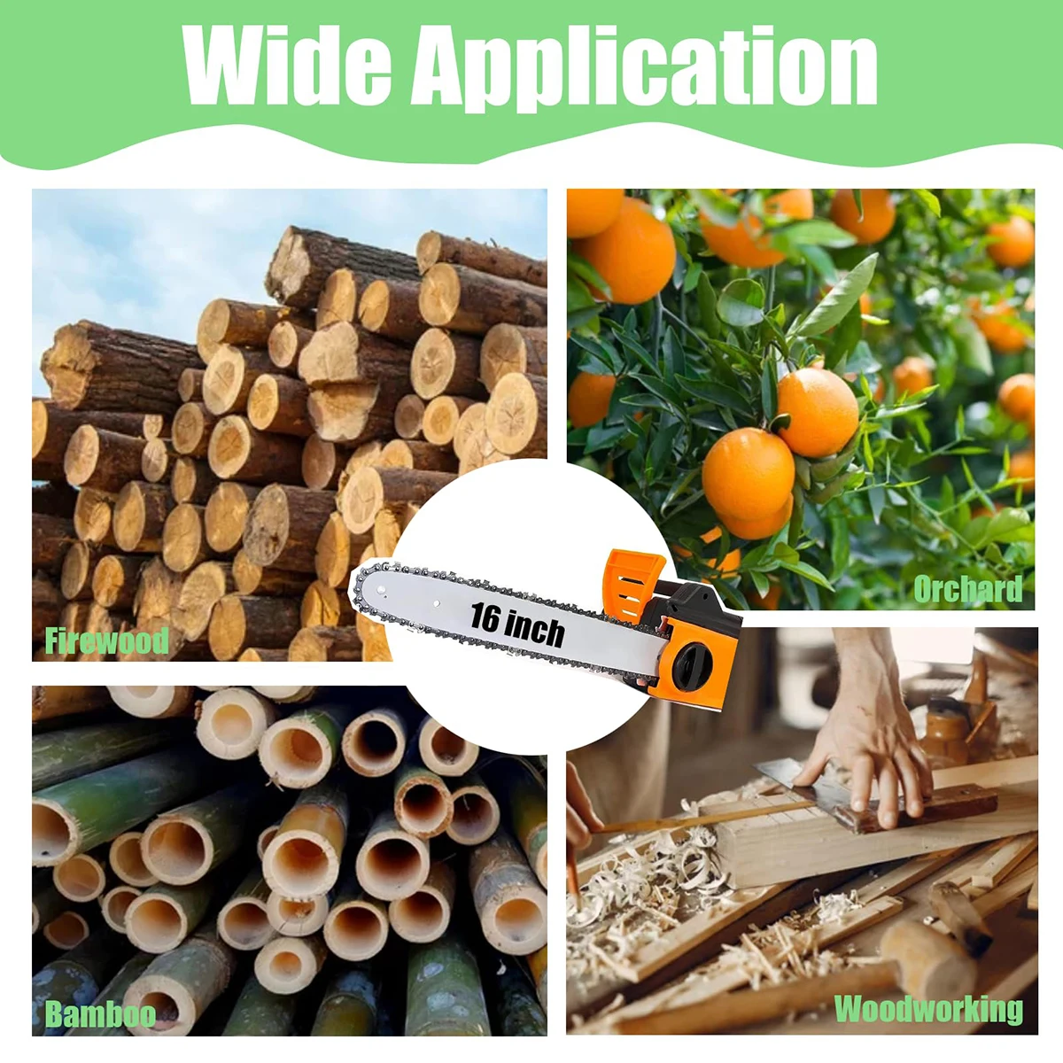 Мини-цепная цепь бензопилы сменная пилы беспроводная электрическая переносная