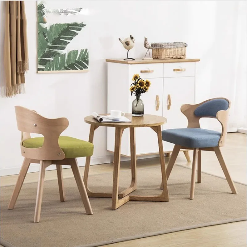 

Wood Vanity Dining Chair Party Office Nordic Mid Century Chairs Livingroom Lazy Pedicure Kids Sillas Restaurante Home Furiture