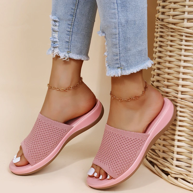 

Summer Chunky Slippers Women Fashion Sole Wedges Heels Flip Flops Casual Shoes Waterproof Platform Slippers Sexy Women Sandals