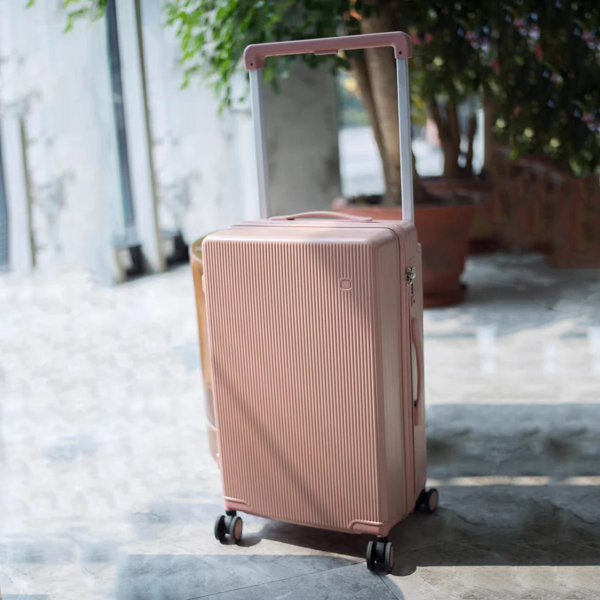 Fashion New Wide Tie Bar Luggage Women's Universal Wheel Pure PC Durable Suitcase YKK Zipper Men's Tie Bar Luggage