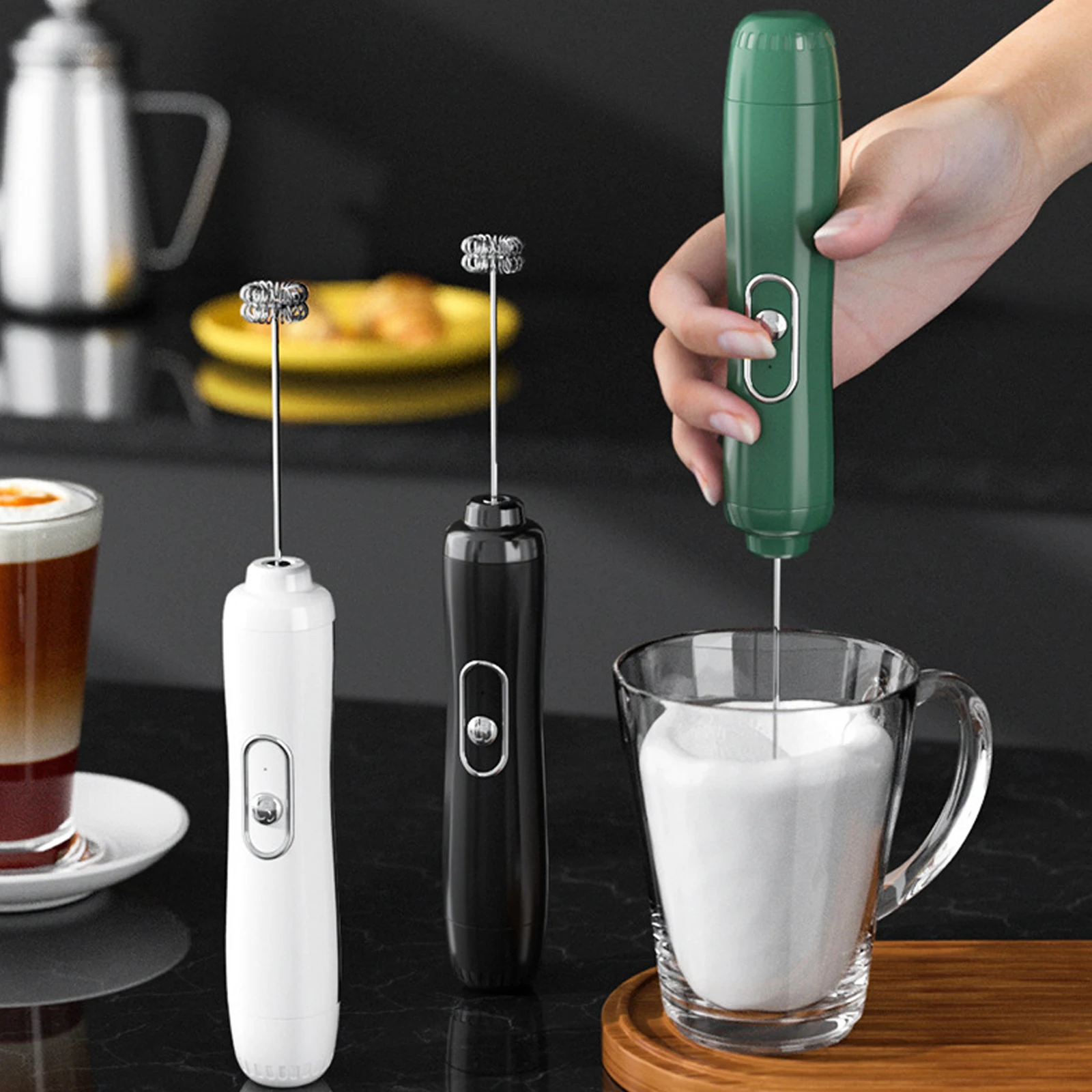 

Mini Electric Milk Foamer Blender Wireless Coffee Whisk Mixer Handheld Egg Beater Cappuccino Frother Mixer Kitchen Whisk Tools