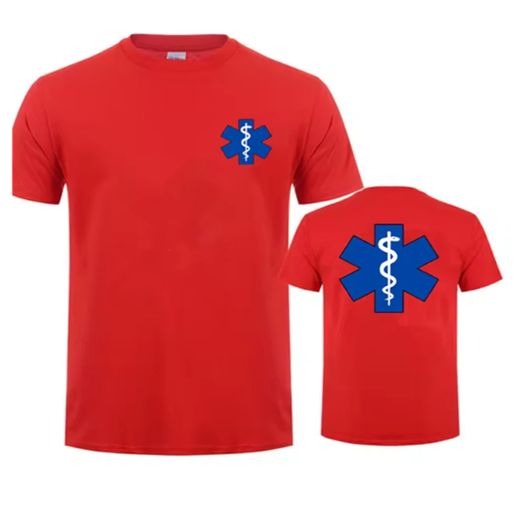 Футболка Мужская/женская с круглым вырезом и принтом скорой помощи