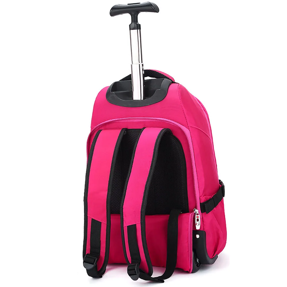 Женская дорожная сумка на колесиках мягкий холщовый чемодан для ноутбука 18