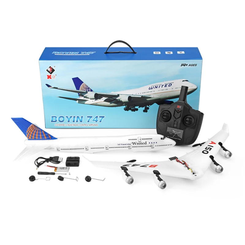 Оригинальный самолёт WLtoys A150 3CH RC, модель самолета Боинга B747 с фиксированным крылом, EPP, игрушечный летательный аппарат с дистанционным управлением