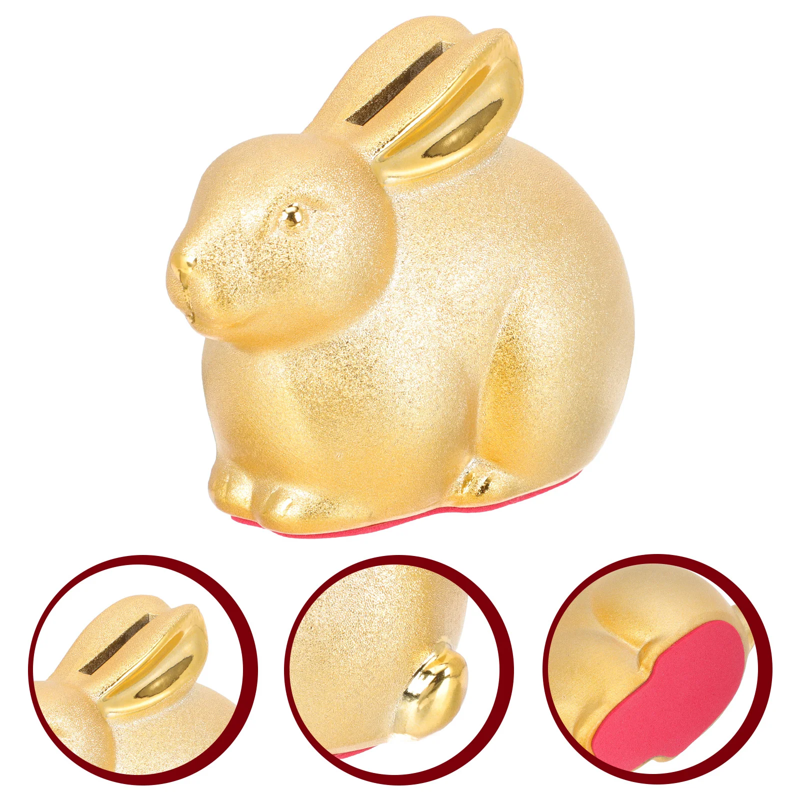 

Bank Piggy Bunny Rabbit Savingjar Money Cartoon Kids Pot Year Chinese New Statue Zodiacbox Decor Decoration Party Ornament