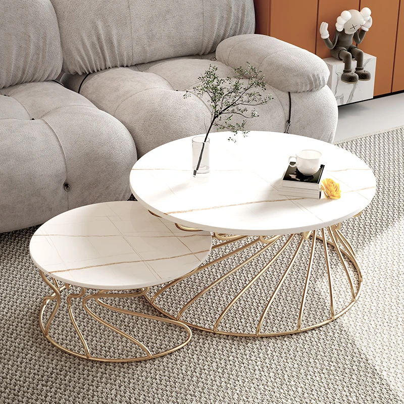 

Современный минималистичный кофейный столик, роскошный круглый журнальный столик для гостиной, для дома, мебель для дома