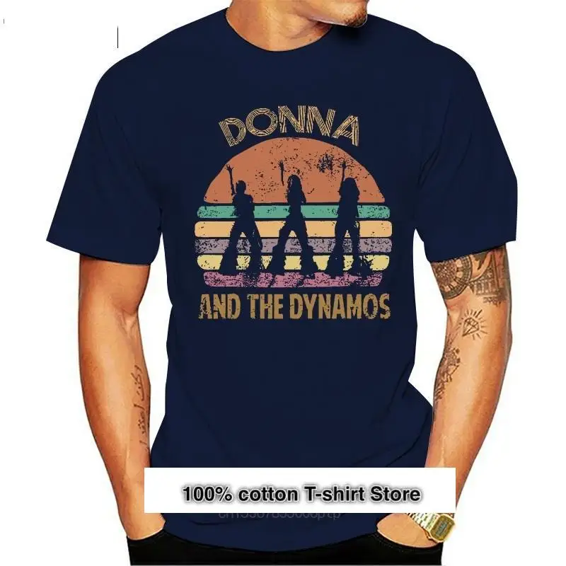 

Camiseta de mujer con estampado de dinamo y mujer, ropa para parte superior masculina, con estampado de música de Mamma Mia