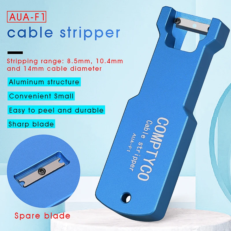 Optical Cable Longitudinal Bundle Tube Stripper Riser Window Cutter AUA-F1 Cable Tool FTTH Stripper To Send Blade