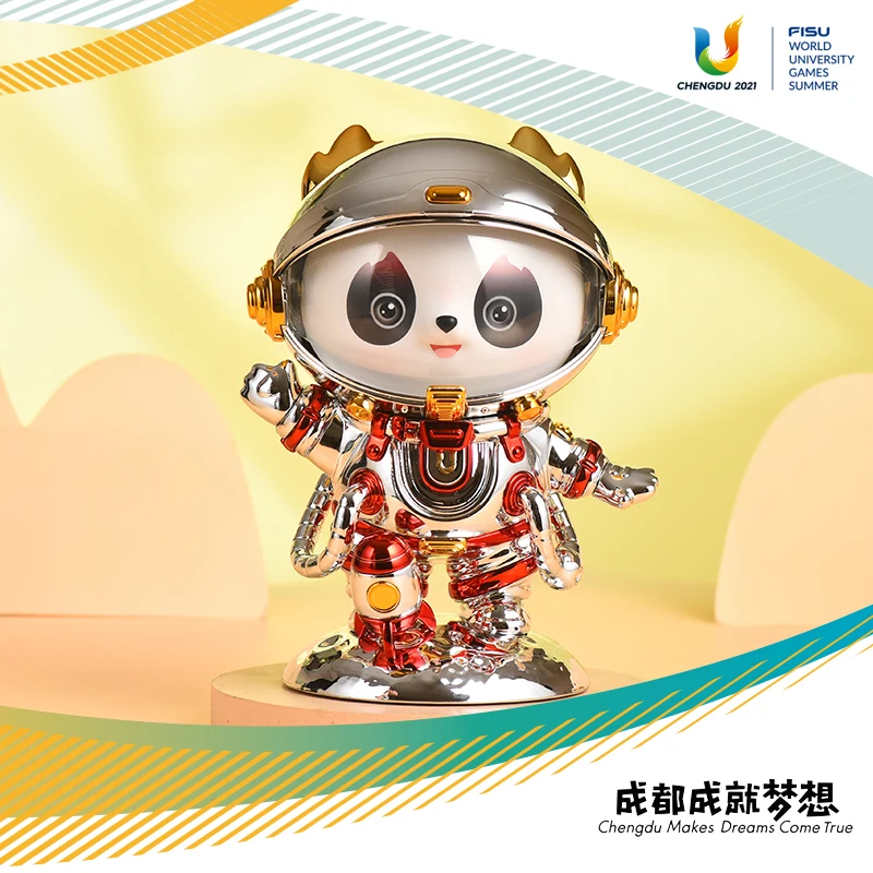 

Chengdu Universiade Rongbao mascot space panda hand-run living room chuagnyi decoration doll toy 170mm