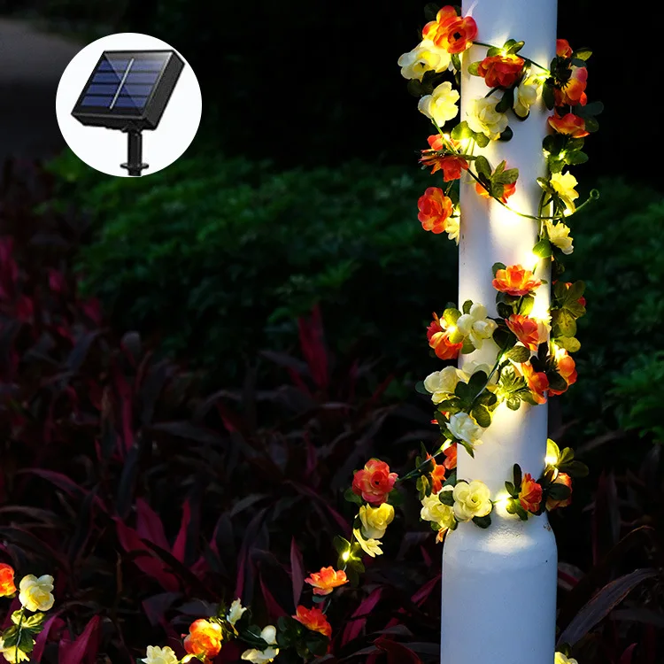 Fairy Lights 10m 100LED /5M 50 LED Solar Lights Maple Leaf Waterproof Outdoor Garland Solar Lamp Christmas for Garden Decoration