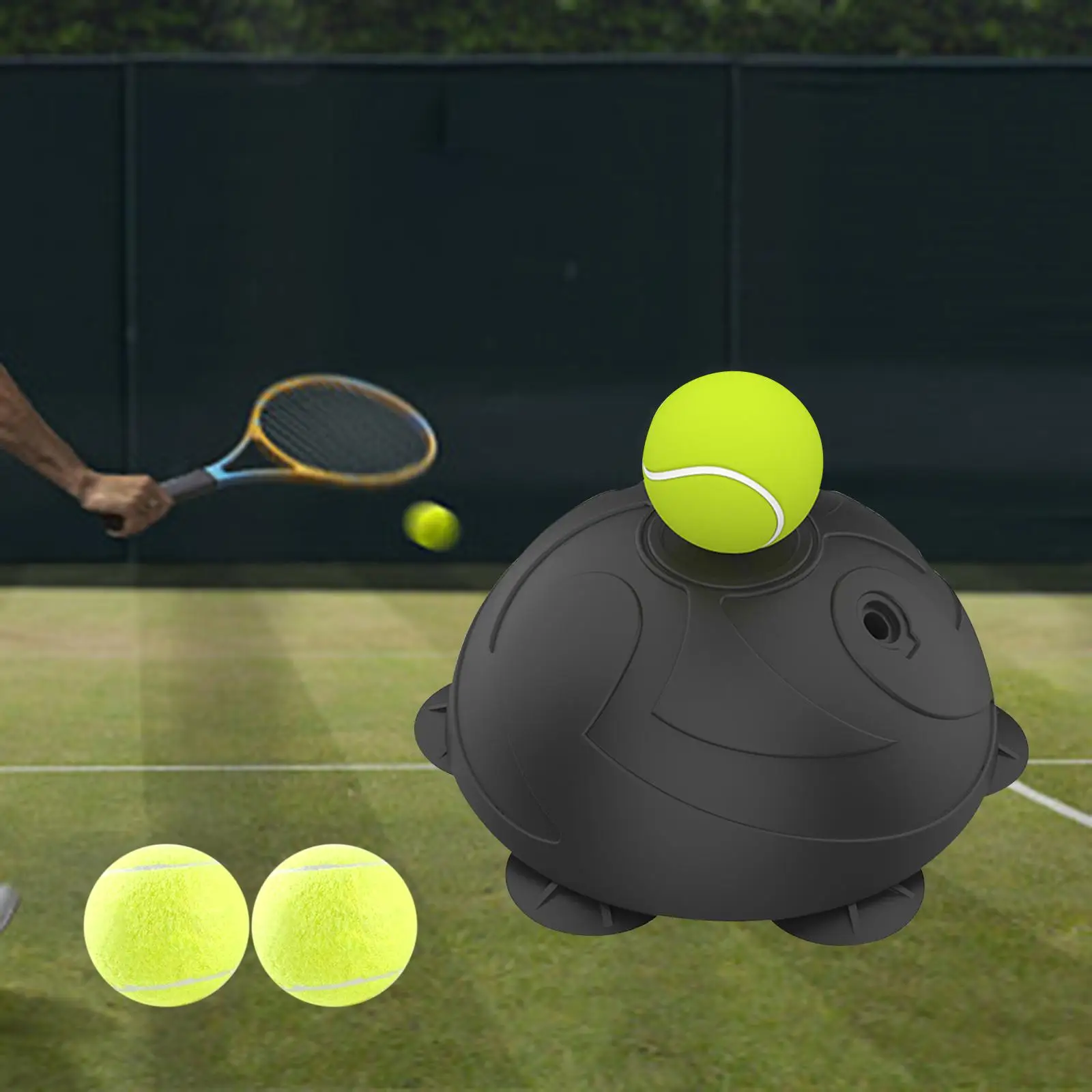 

Tennis Trainer Self-study with Long Strings And 3 Balls