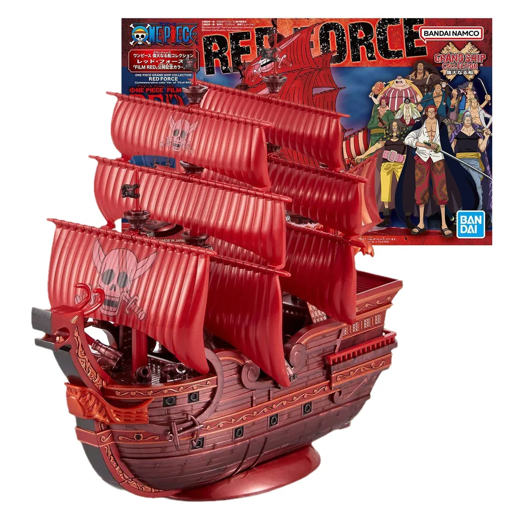 

Bandai оригинальная цельная пленка Красная красная сила большой корабль Коллекционная серия Сборная модель комплект Аниме экшн-Фигурки игрушки