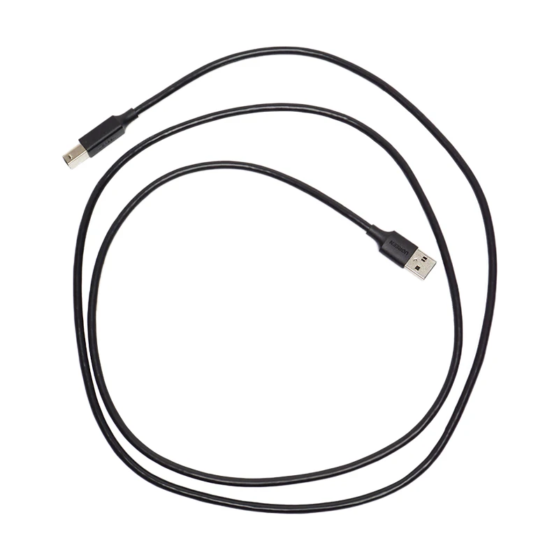 Фото Кабель принтера USB типа A к B, плата управления подключением компьютера, плетеный шнур сканера для факс-машины, длина 1,5 м, 2 м, 3 м, 5 м №4