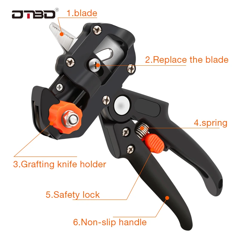 

DTBD Garden Grafting Tool Suit Farming Pruning Shears Scissor Fruit Tree Vaccination Secateurs Pruning Garden Tool and Tape