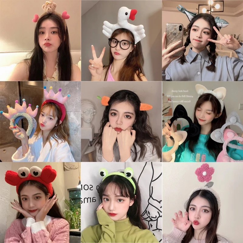 

Женская повязка для волос с ушками акулы, с мультяшным принтом