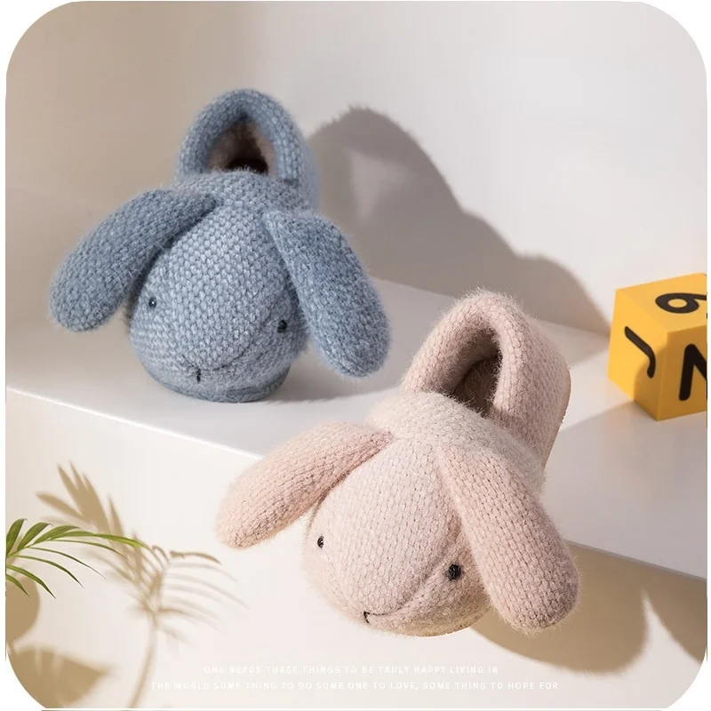 

Baby Winter Slippers Children Boys Girls Cute Cartoon Rabbit Slipper Kids Indoor Fur Warm Shoes Child Home Floor Shoes
