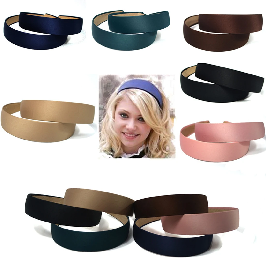 

Retro Simple Broad-brimmed Headband Practical Solid Color Fabric Hairpin Headband Hair Accessories 9 Colors Fashion