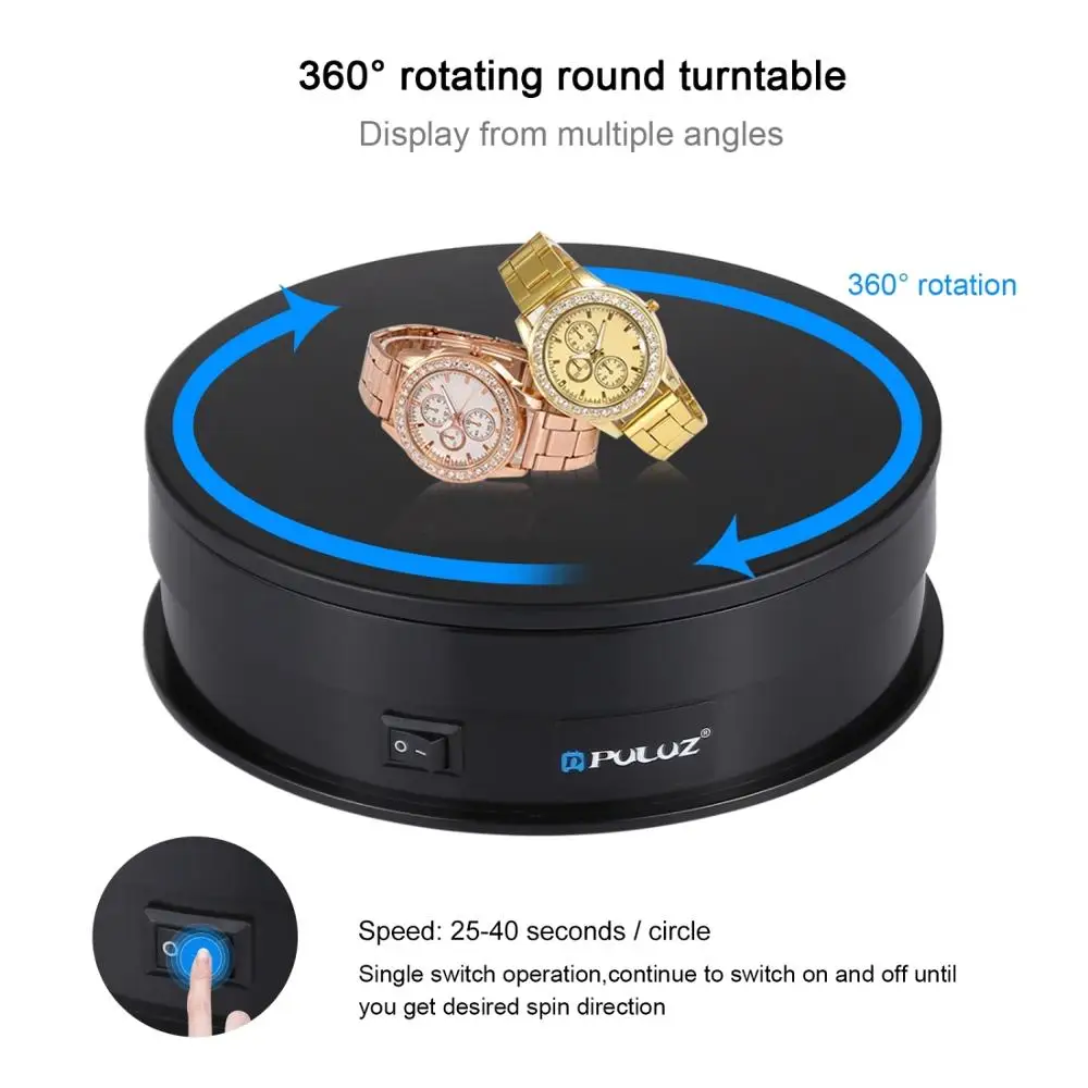 Электрический поворотный стол PULUZ 15/30 см USB поворот на 360 градусов - купить по