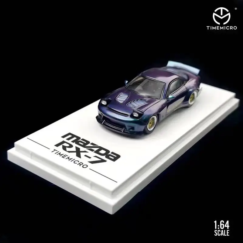 

Мини-модель автомобиля Timemicro 1/64, игрушка RX7, гоночный спортивный автомобиль, литая игрушка, модель автомобиля с чехлом, подарок для детей