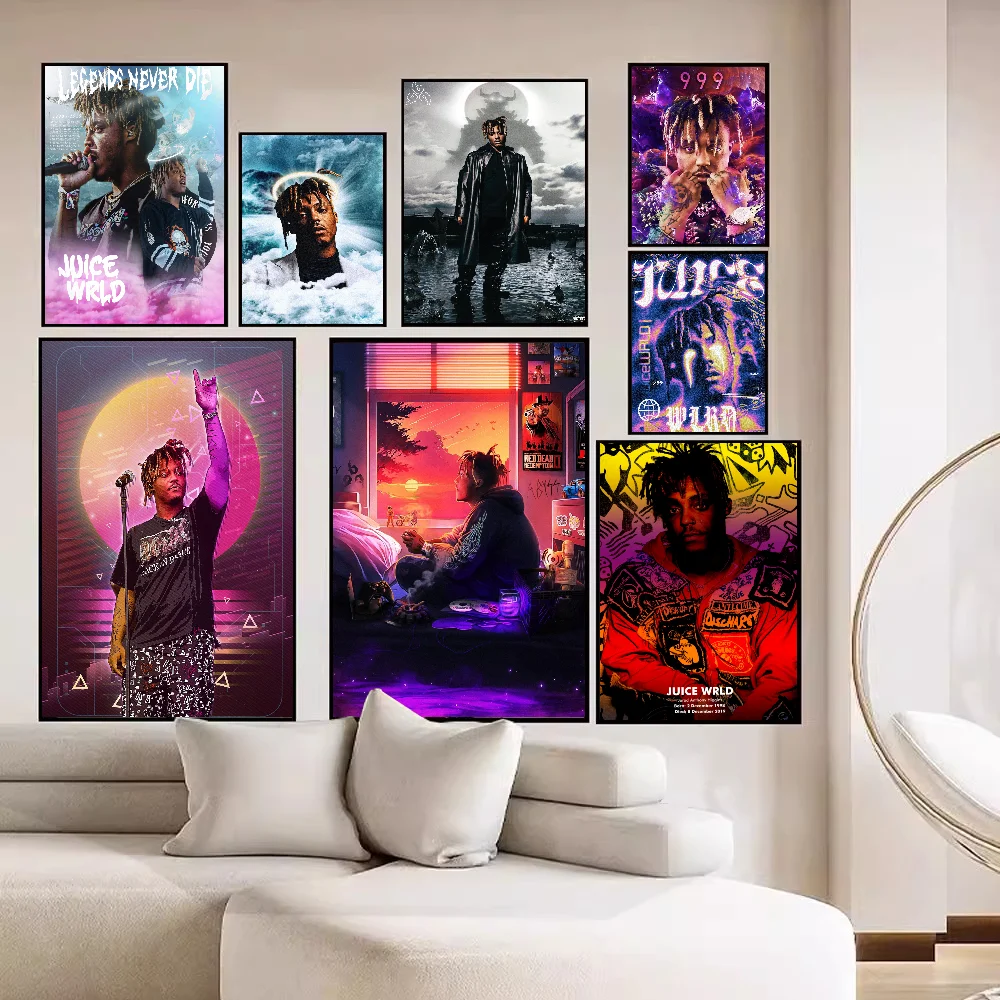 Juice WRLD рэпер классические винтажные постеры водостойкая бумажная наклейка