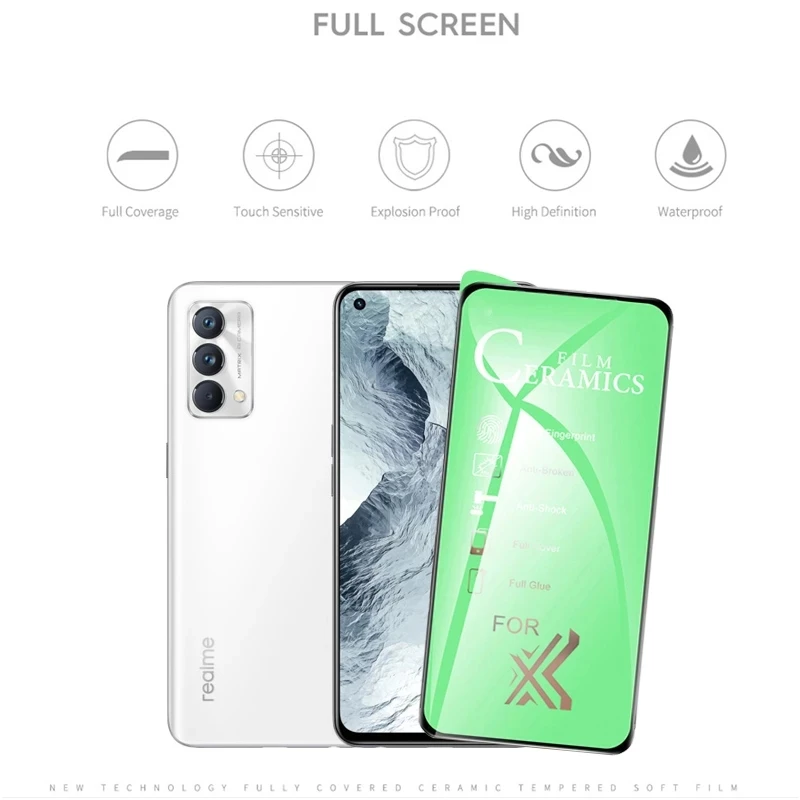 Мягкая Керамическая пленка 1-3 шт. для Realme 8 7 6 Pro 5G 8i C25S C21Y защитные пленки экрана X2 C3