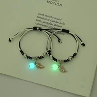 39 style fashion luminous couple bracelet for female student korean cute pendant adjustable rope bracelet friend jewelry gift