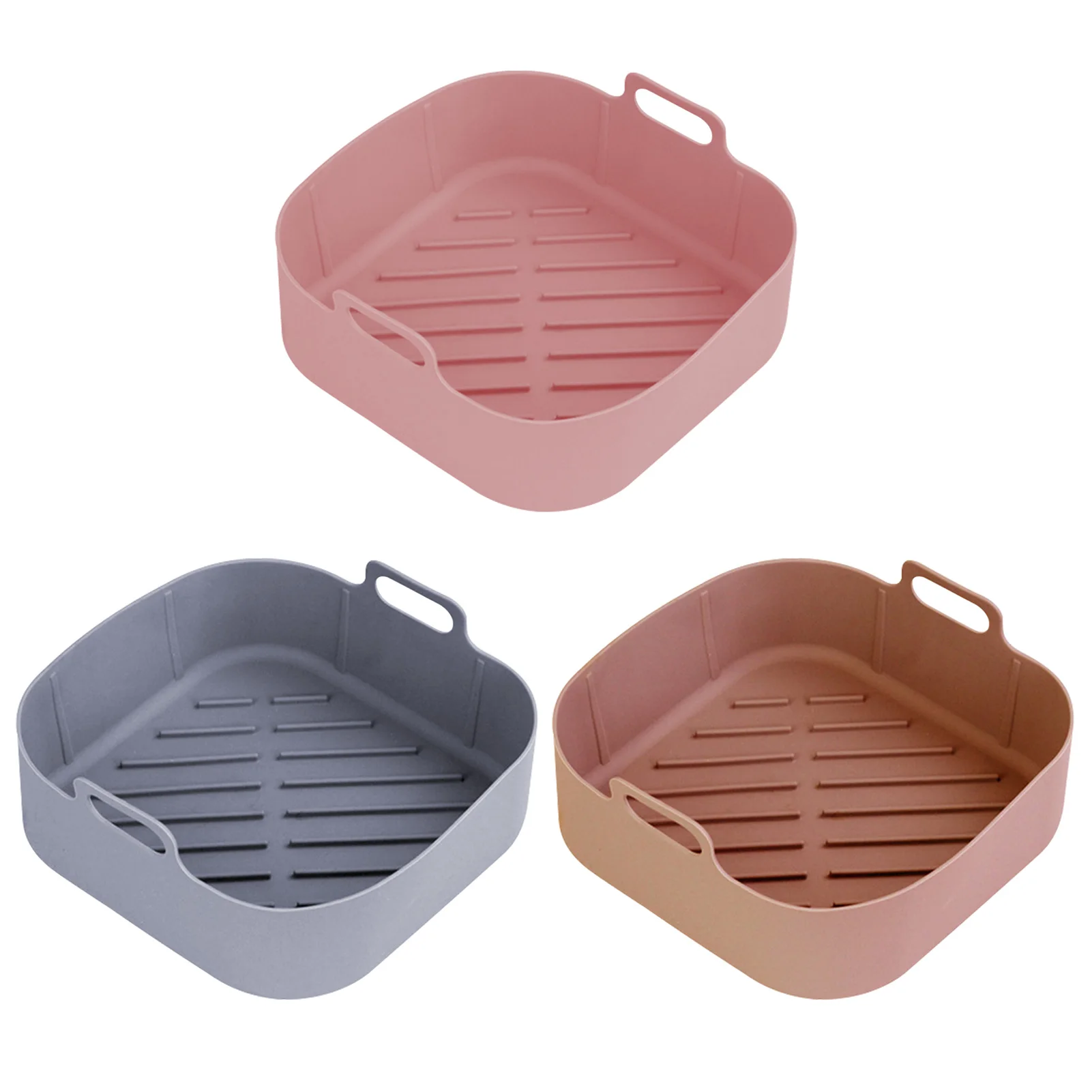 

Air Fryer Silicone Pot Liner Reusable Heat Resistant Silicone Basket with Handles Air Fryer Accessories Microwave Oven Special