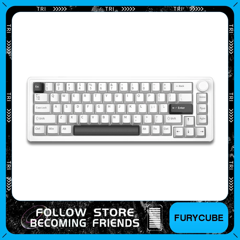 Механическая клавиатура FURYCUBE E68 третья ложная проверка Bluetooth беспроводная