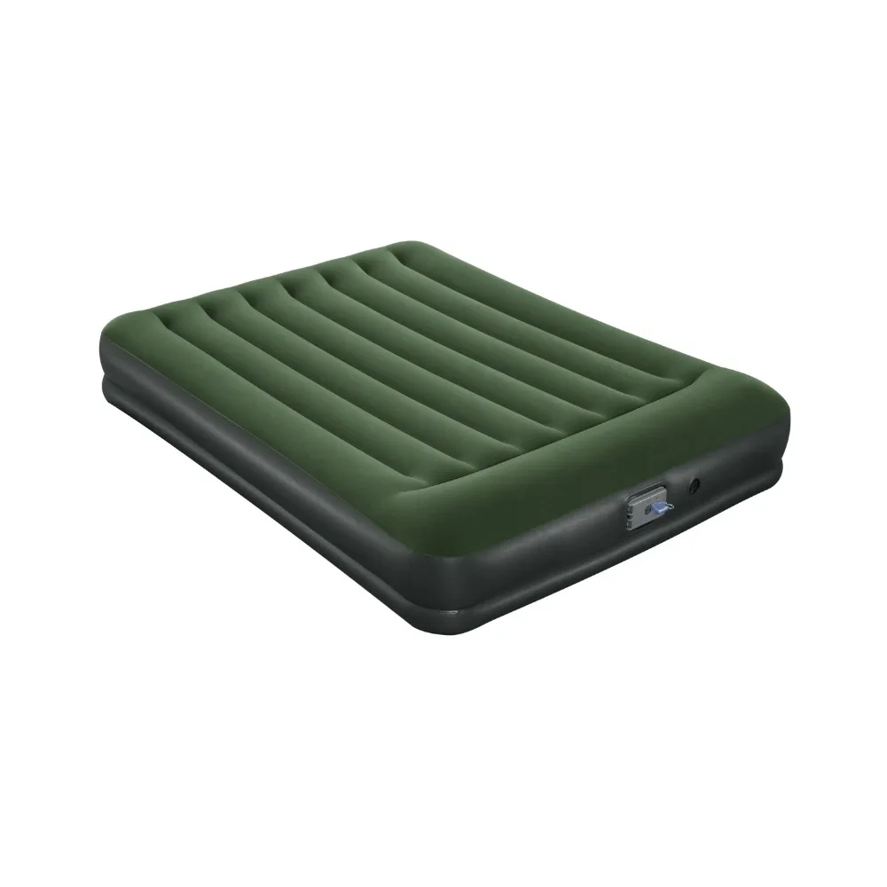 

Tritech Airbed Queen 14 Inch With in & Out Pump and Antimicrobial Coating Sleeping Bag Mattress Folding Car Camping Mat Air Bed