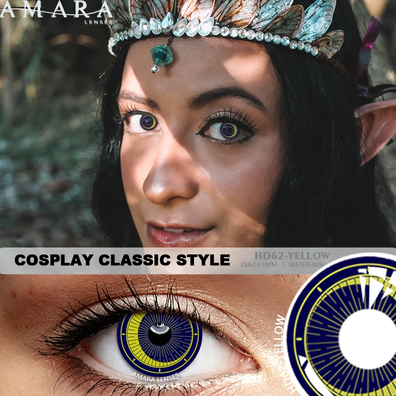 Цветные контактные линзы AMARA для косплея 1 пара аксессуары аниме Красные годовые
