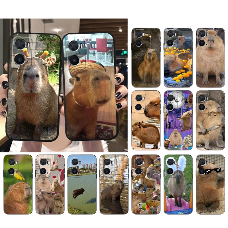 

Cute Animal Capybara Phone Case for OPPO A77 A57 A57S A78 A96 A91 A54 A74 A94 A73 A52 A53A53S A15 A16 A17 Funda