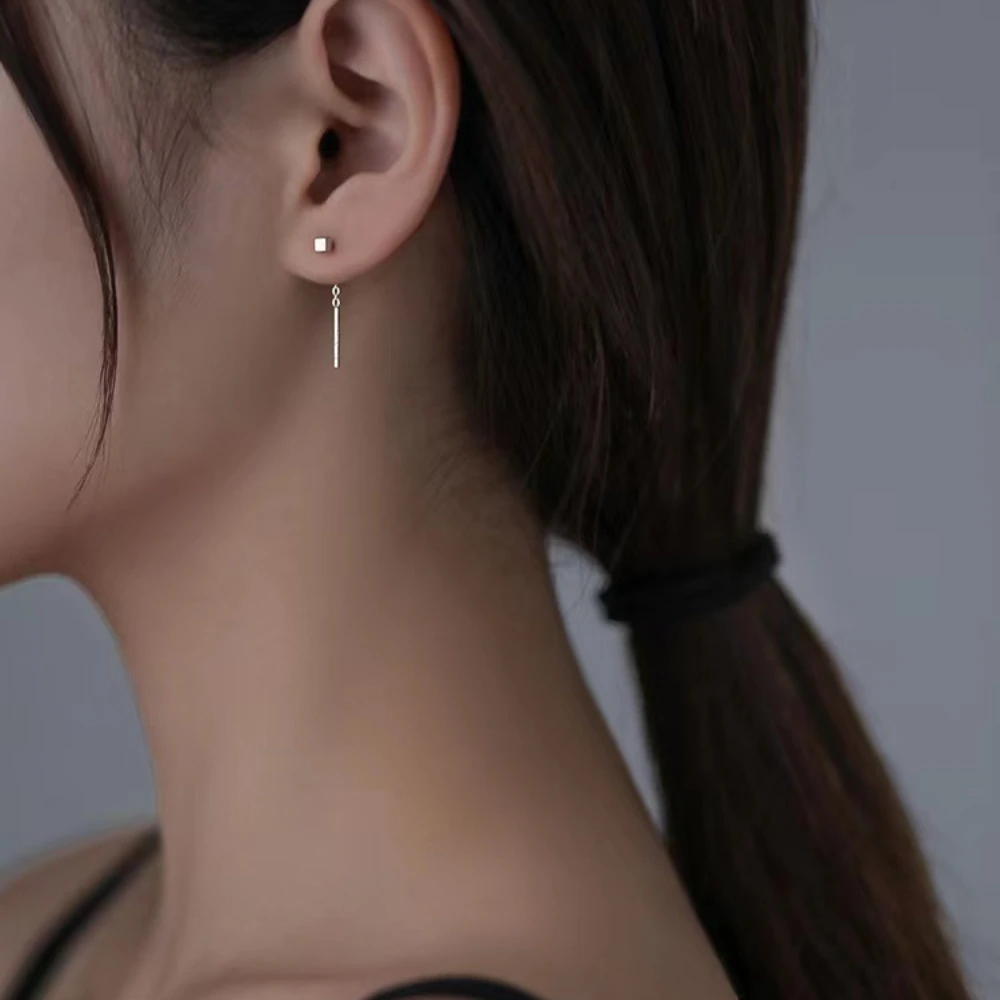 Женские серьги-кисточки из серебра 925 пробы