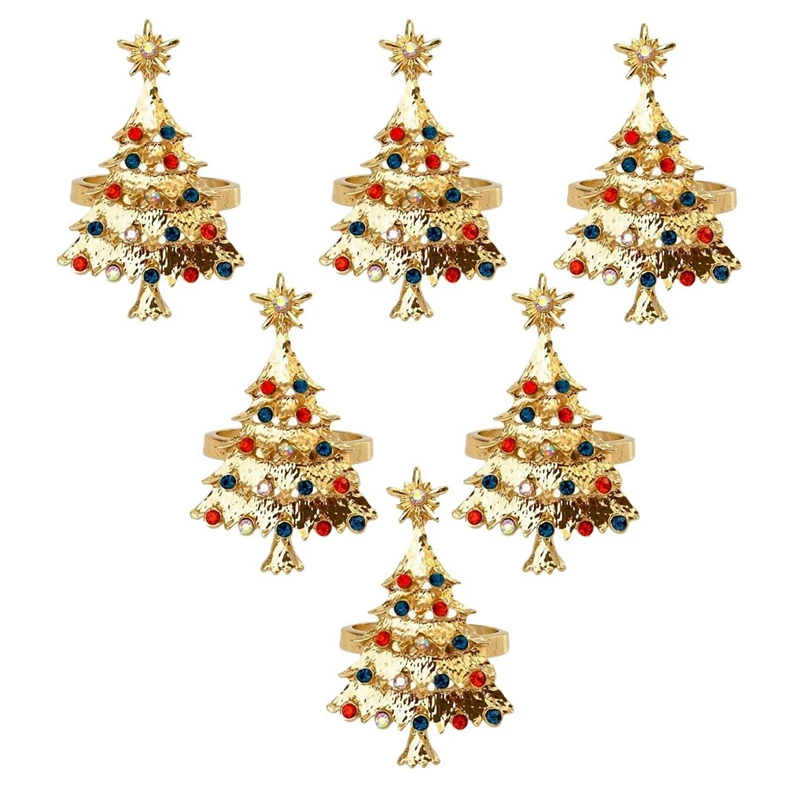 

24Pcs Christmas Napkin Button Napkin Ring Napkin Ring Cloth Ring Diamond Christmas Napkin Rings