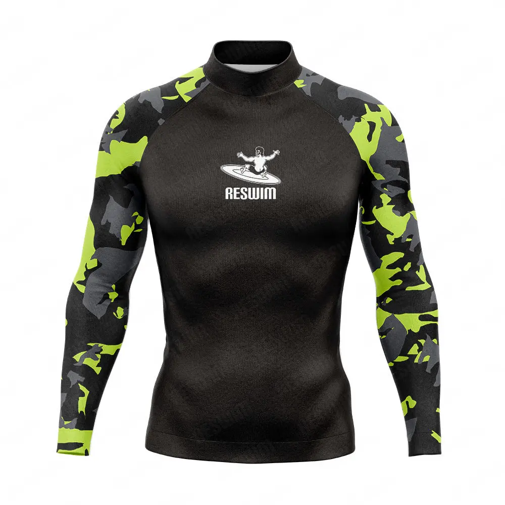 Мужская одежда для плавания с длинным рукавом Rashguard UPF 50 Солнцезащитная рубашка