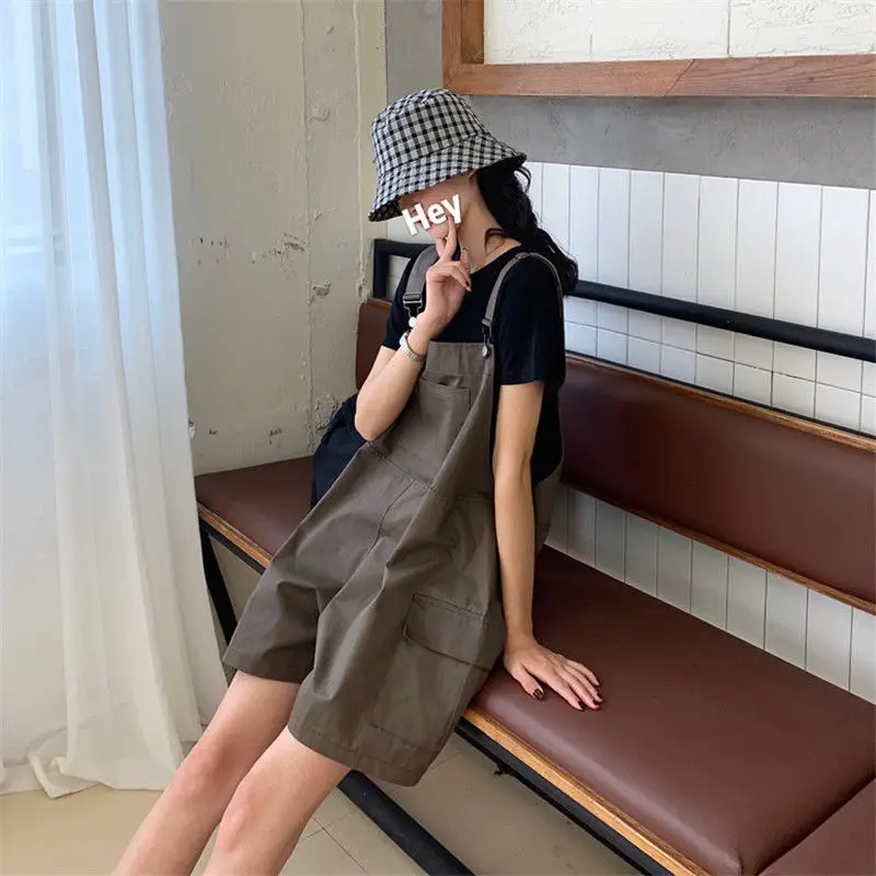 

Шорты, комбинезон, мешковатый винтажный комбинезон, карго, рабочие брюки, мешковатый комбинезон, контрастные женские комбинезоны, брюки с п...