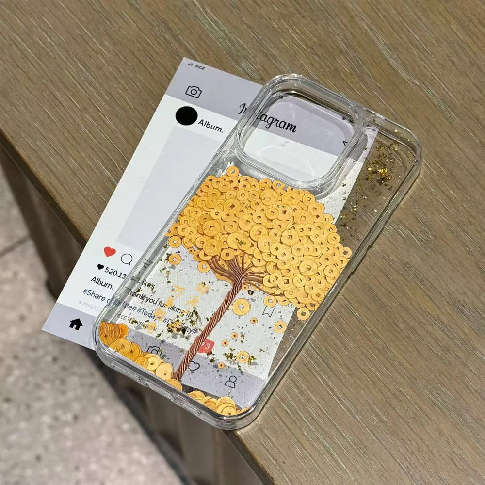 SEIRASSIM дерево богатства деньги мягкий чехол для телефона iphone 16 pro max 15 plus 14 13 11 12